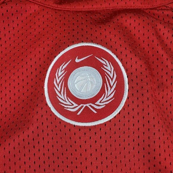 Vtg Nike Jersey Mens Large Red United Ballers Steve Nash 13 Warm Up Button Front - Picture 8 of 10
